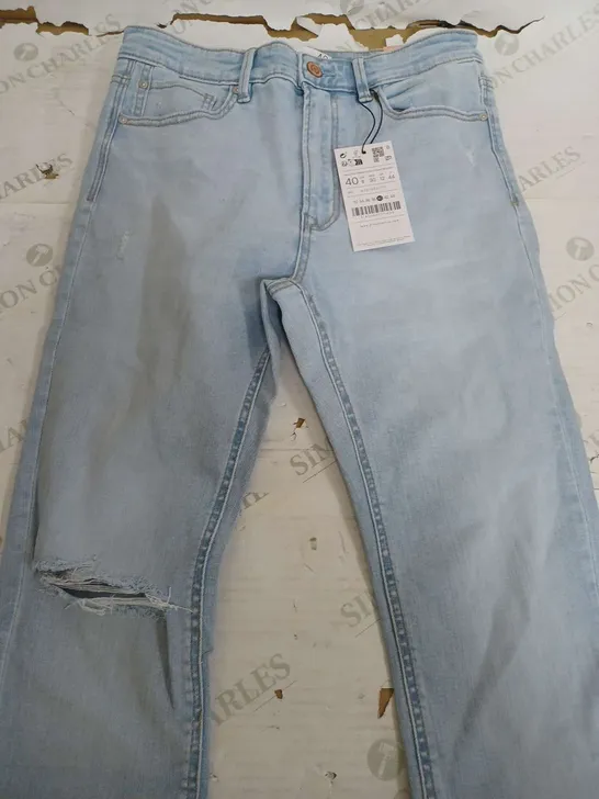 STARDIVARIUS LIGHT BLUE SKINNY REGULAR WAIST 1400 - UK 12 