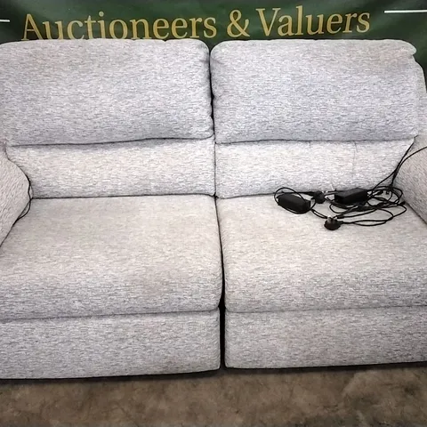 QUALITY BRITISH DESIGNED & MANUFACTURED G PLAN TAYLOR 3 SEATER POWER RECLINER SOFA MIRAGE ASH FABRIC