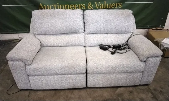 QUALITY BRITISH DESIGNED & MANUFACTURED G PLAN TAYLOR 3 SEATER POWER RECLINER SOFA MIRAGE ASH FABRIC