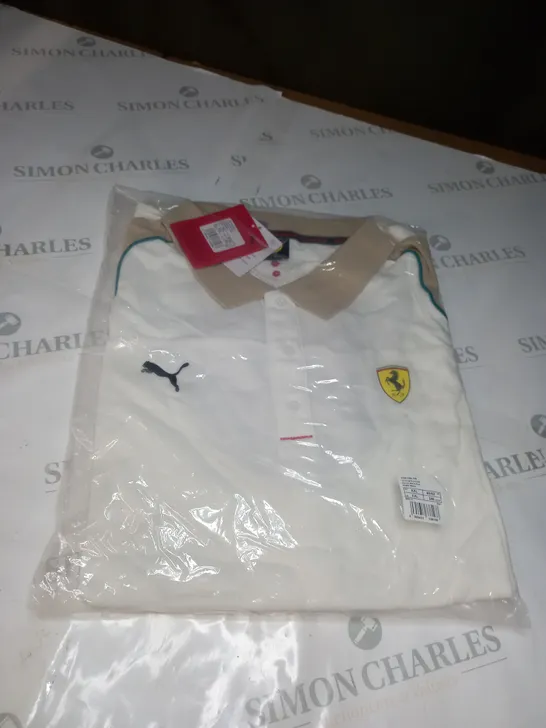 PUMA FERRARI WHITE T-SHIRT SIZE XXL 