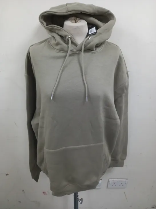 BOOHOO MAN OVERSIZED HOODIE IN STONE - L