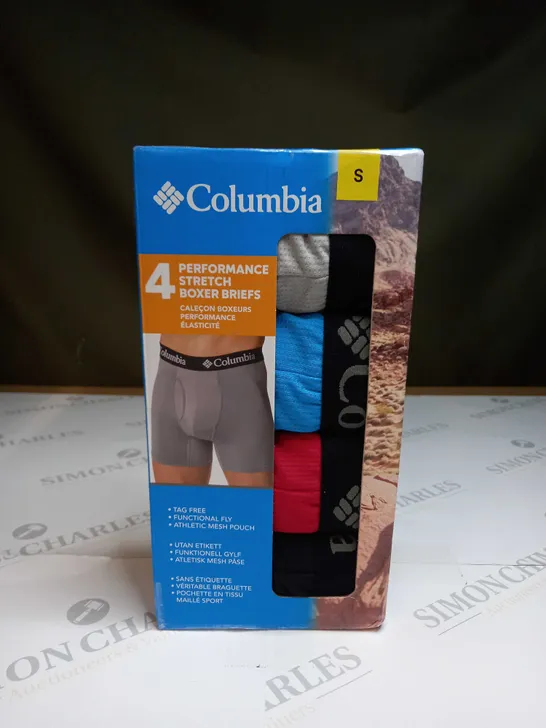 COLUMBIA SET OF 4 PERFORMANCE STRETCH BOXER BRIEFS 