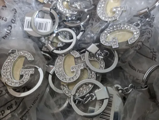 LARGE QUANTITY OF BLING RING LETTER KEYRINGS