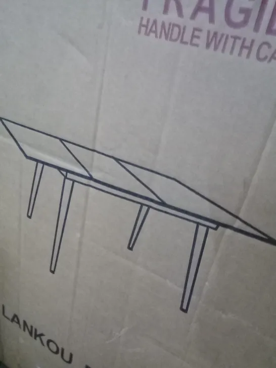 BOXED LANKOU DINING TABLE 128 X 88 X 15CM 