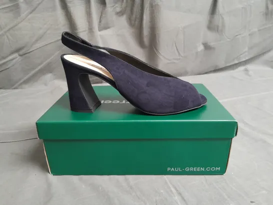 BOXED PAIR OF PAUL GREEN OPEN TOE HEELED SHOES SIZE 6.5