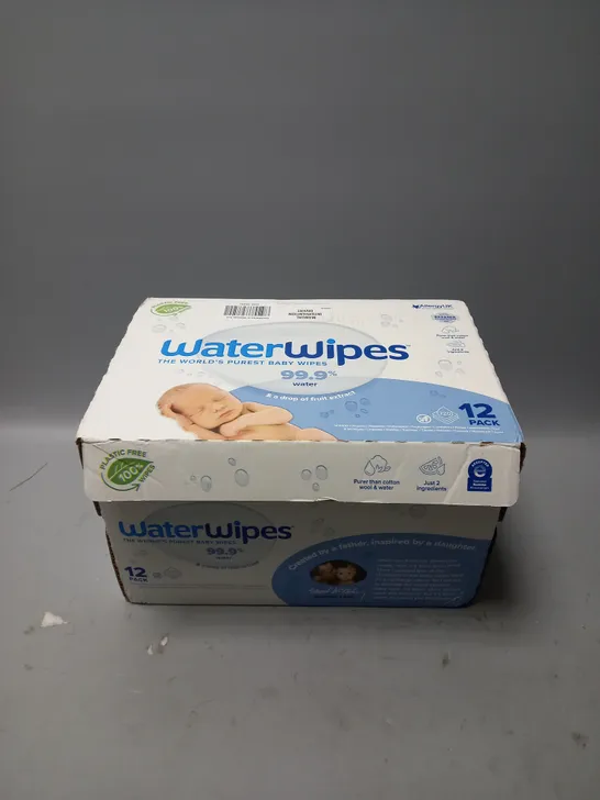 SEALED BOX OF 12 WATER BABY WIPES 