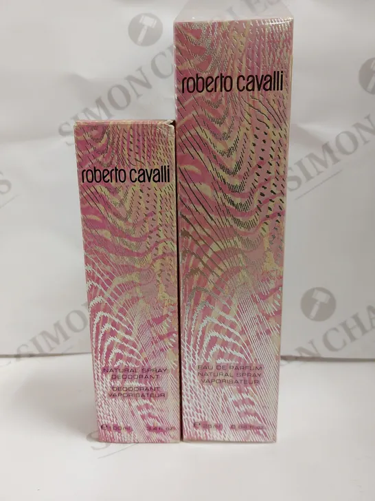 BOX OF 2 ROBERTO CAVALLI ITEMS TO INCLUDE EAU DE PARFUM (25ML) AND SPRAY DEODORANT (100ML)