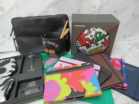 APPROXIMATELY 12 COTTON ON ITEMS INCLUDING KEITH HARING BASKETBALL, 2 SELF CARE KITS, LAPTOP SLEEVE AND LARGE BOWL WITH UTENCILS