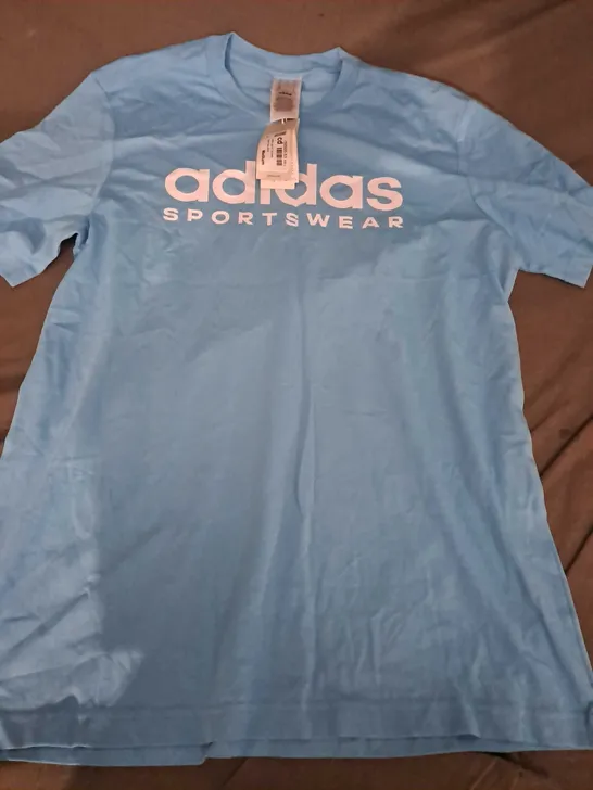 ADIDAS LOGO TEE IN BURST BLUE - MEDIUM