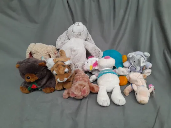 BOX OF ASSORTED PLUSH SOFT TEDDIES