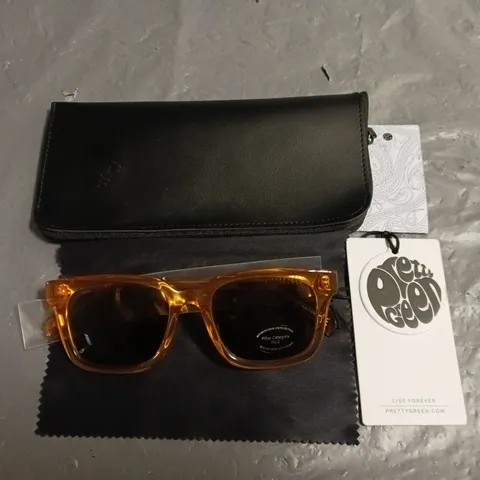 PRETTY GREEN ACETATE SQUARE SUNGLASSES - ORANGE