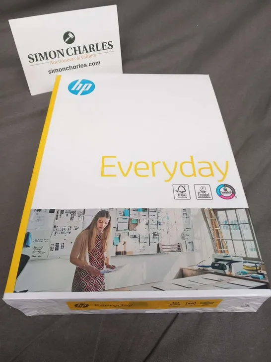 FIVE REAMS OF HP EVERYDAY A4 WHITE PAPER 500 SHEETS