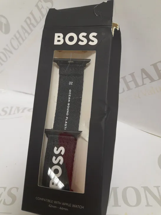 BOSS TIDE BLACK OCEAN BOUND PLASTIC WATCH STRAP