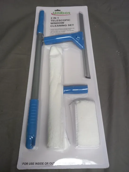 SEALED UNIBOS 2-IN-1 TELESCOPIC WINDOW CLEANING SET 