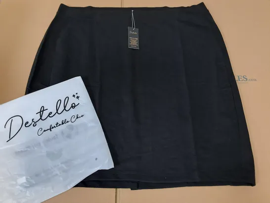 LOT OF 6 BRAND NEW DESTELLO SKIRTS IN BLACK - UK 22