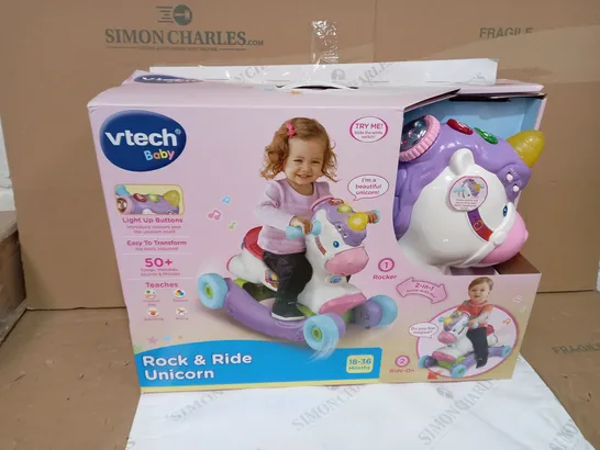 BOXED VTECH ROCK AND RIDE UNICORN 