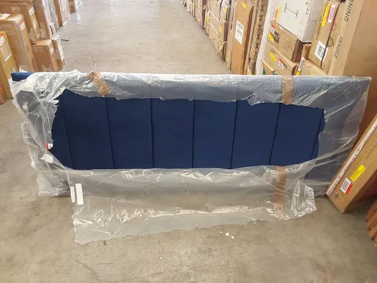 BAGGED THERESA UPHOLSTERED HEADBOARD - NAVY // SIZE: KING 150cm