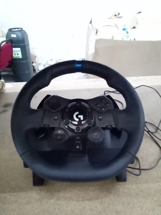 BOXED LOGITECH G923 RACING WHEEL AND PEDALS 