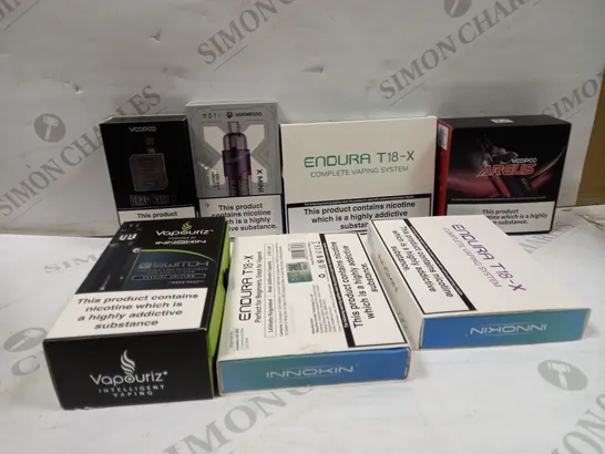 BOX OF ASSORTED ELECTRONIC CIGARETTES TO INCLUDE ARGUS ETC