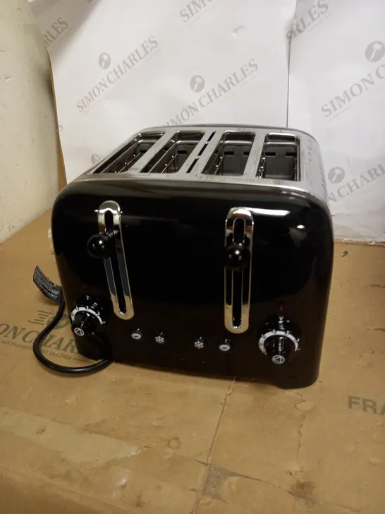 DUALIT 46205 4 SLOT LITE TOASTER IN BLACK FINISH