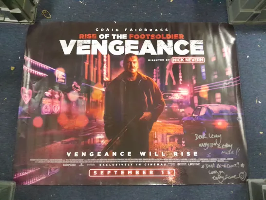 SIGNED PERSONALISED RISE OF THE FOOT SOLDIER VENGEANCE MOVIE POSTER 