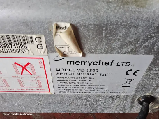 MERRYCHEF COMMERCIAL MICROWAVE Model MD1800