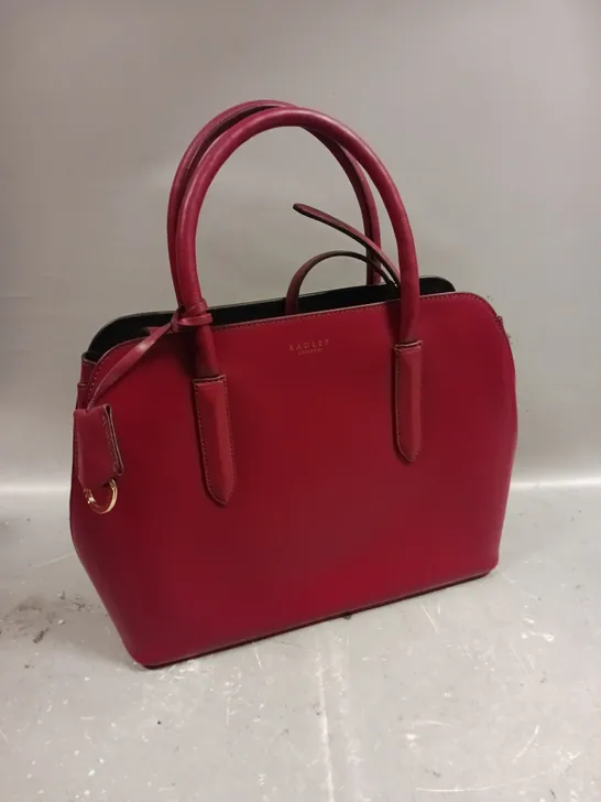 RADLEY LONDON WOMENS RED ZIP TOP BAG 