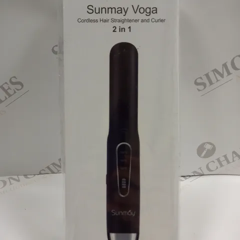 BOXED SUNMAY VOGA CORDLESS HAIR STRAIGHTENER AND CURLER 