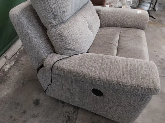 QUALITY BRITISH DESIGNER G PLAN BURFORD POWER RECLINING SNUGGLER CHAIR COPPICE ASH FABRIC 