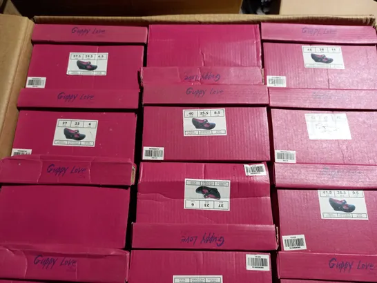 APPROXIMATELY 12 BOXED PAIRS OF GUPPY LOVE BY BLOWFISH WEDGE SHOES IN VARIOUS SIZES TO INCLUDE SIZE 37EU