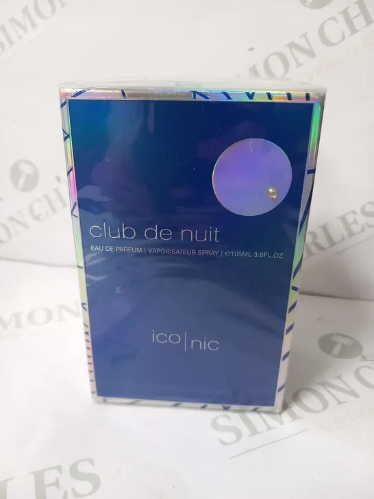 BOXED AND SEALED CLUB DE NUIT ICONIC EAU DE PARFUM - 105ML