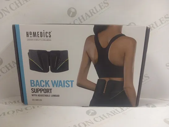 BOXED HOMEDICS BACK WAIST SUPPORT WITH ADJUSTABLE LUMBAR ER-BW100