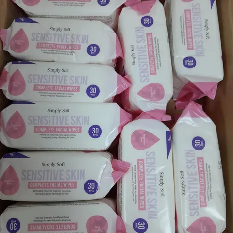 BOX OF 10 SIMPLY SOFT SENSITIVE SKIN FACIAL WIPES