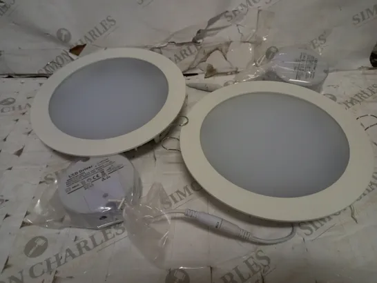 LOT OF 2 BRAND NEW 25W LED RECESSED PANEL 3K LIGHT FIXTURES (WL77010)