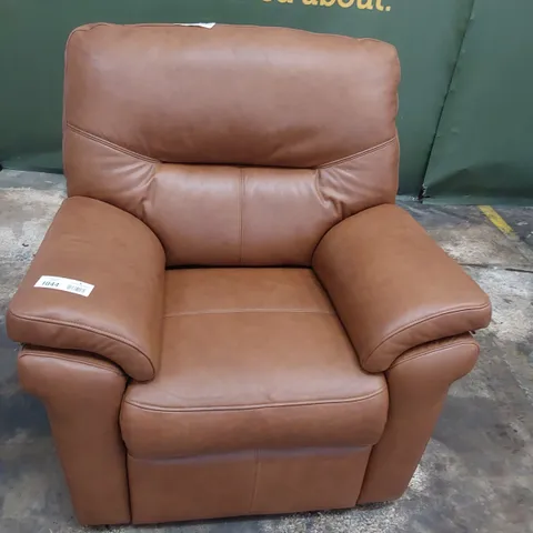 QUALITY BRITISH DESIGNER G PLAN WASHINGTON POWER RECLINING EASY CHAIR DALLAS TAN LEATHER 