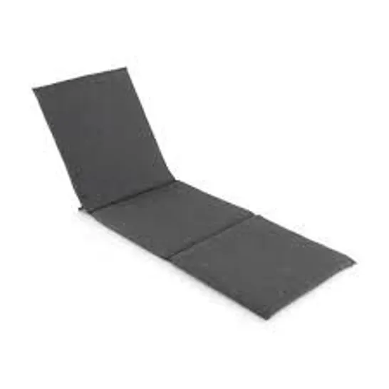 BOXED FOLDING OUTDOOR CHAISE LOUNGE CUSHION PATIO FURNITURE PAD WITH STRAPS