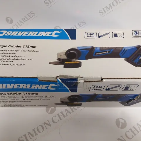 BXED SILVERLINE 18V ANGLE GRINDER 115MM 