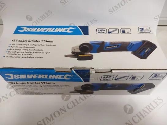 BXED SILVERLINE 18V ANGLE GRINDER 115MM 