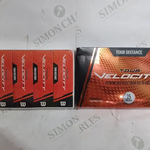 WILSON TOUR VELOCITY DISTANCE GOLF BALLS / WHITE 15 BALL PACK