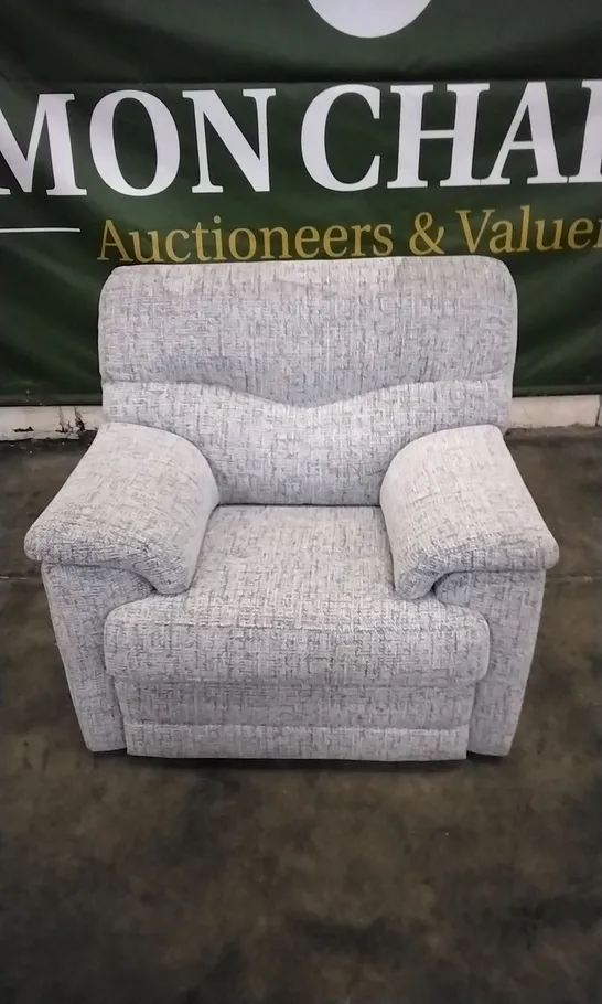 QUALITY BRITISH DESIGNED & MANUFACTURED G PLAN STRATFORD MANUAL RECLINER ARMCHAIR HARBOUR SLATE FABRIC