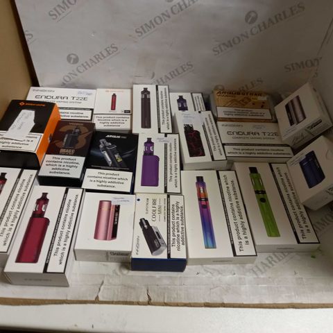 LOT OF APPROXIMATELY 20 E-CIGARATTES TO INCLUDE VOOPOO DRAG3, AND ENDURA T22E ETC.