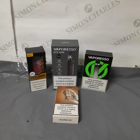 BOX OF APPROXIMATELY 10 ASSORTED E-CIGARATTES TO INCLUDE U'WELL, VAPORESSO, ASPIRE ETC