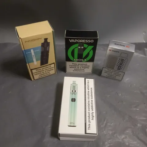 APPROXIMATELY 20 BOXED E-CIGARETTES TO INCLUDE ASPIRE, VAPORESSO, INNOKIN ETC 