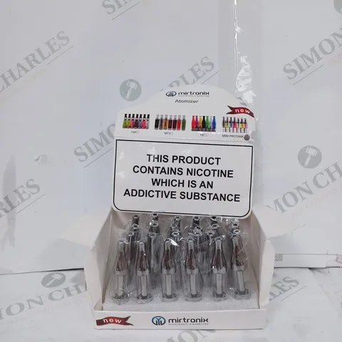 PACK OF APPROX. 24 X MIRTRONIX MINI PROTANK E-CIGARETTE ATOMIZERS - GREY