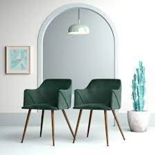 ALDRIDGE TERRY DARK GREEN FABRIC CHAIR