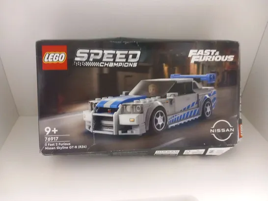 BOXED LEGO SPEED CHAMPIONS FAST AND FURIOUS 76917 2 FAST 2 FURIOUS NISSAN SKYLINE GT-R(R34)