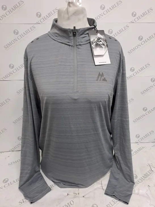 MONTIREX SWIFT 1/4 ZIP TOP IN PLATINUM GREY - M