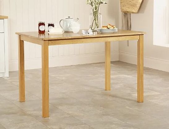 BOXED MILTON OAK 120CM DINING TABLE 