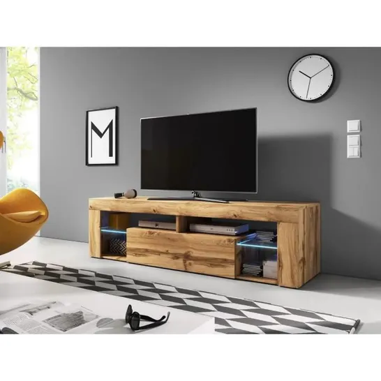 BOXED BRAND NEW DESIGNER VIVALDI LOW TV UNIT OAK EFFECT