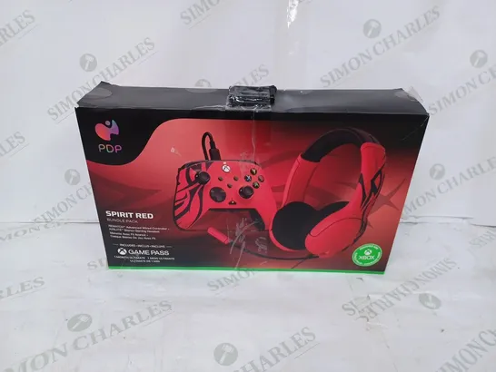 PDP SPIRIT RED BUNDLE PACK, INCLUDES WIRED GAMING CONTROLLER & HEADSET 